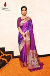Tanchoi Banarasi Handloom Saree With Jaal