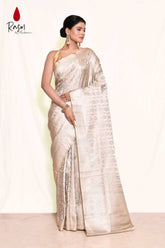 Tussar Pure Katan Silk Banarasi Handloom Saree