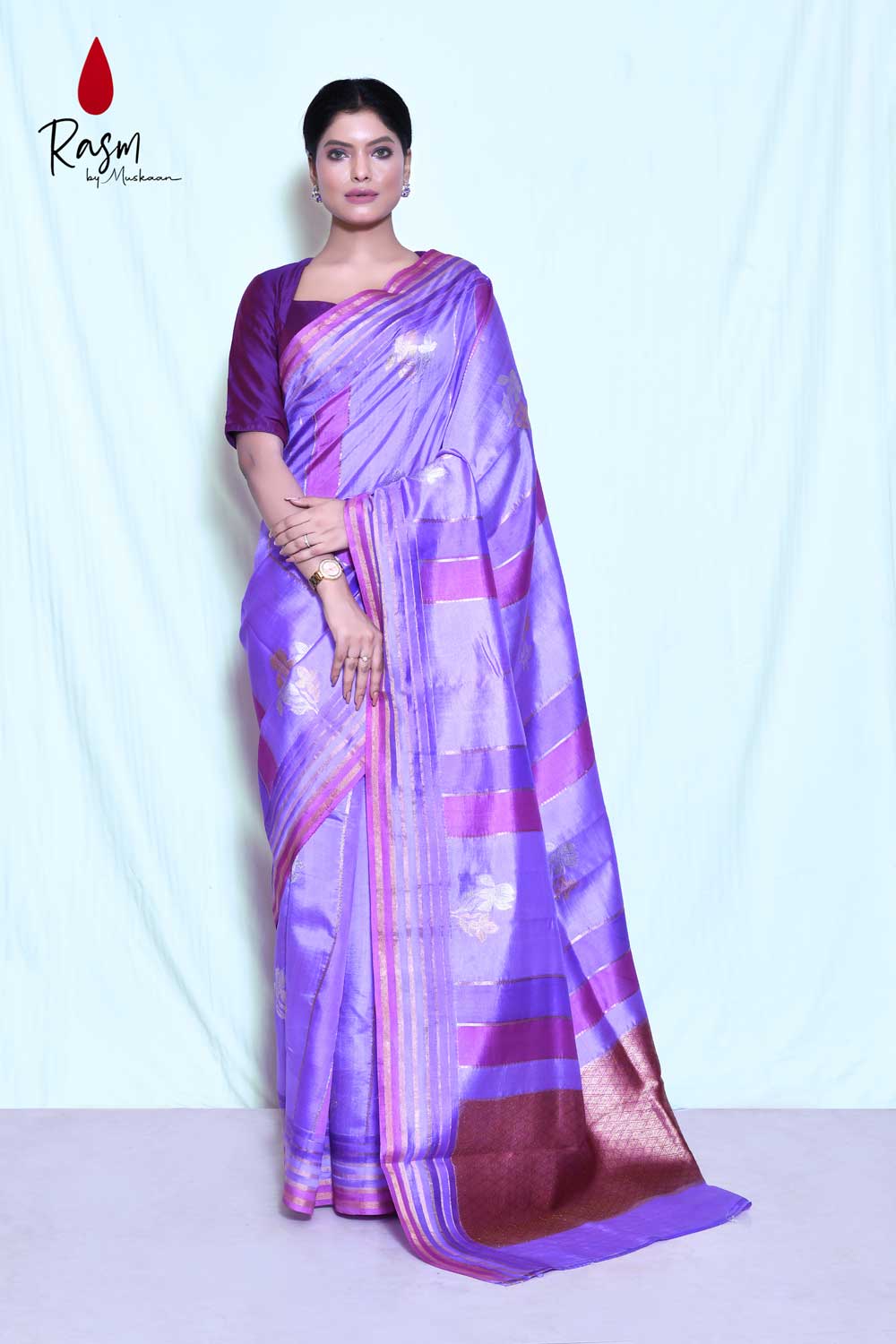 Rangkat Pure Katan Silk Banarasi Handloom Saree With Kadhua Boota Rangkat Pure Katan Silk Banarasi Handloom Saree With Kadhua Boota
