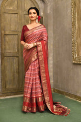 Rangkat Pure Katan Chiniya Silk Banarasi Handloom Saree