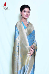 Tanchoi Banarasi Handloom Saree With Jaal