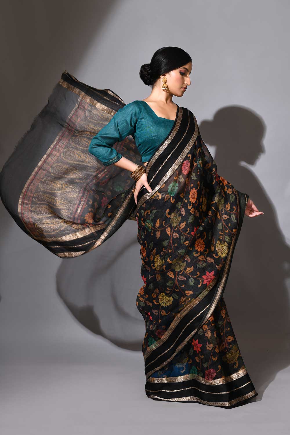 pure Kota Check Banarasi Handloom Silk Saree pure Kota Check Banarasi Handloom Silk Saree