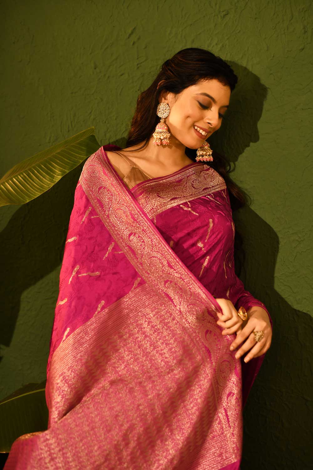 PBanarasi Handloom Saree With Tanchoi Jaal Work PBanarasi Handloom Saree With Tanchoi Jaal Work