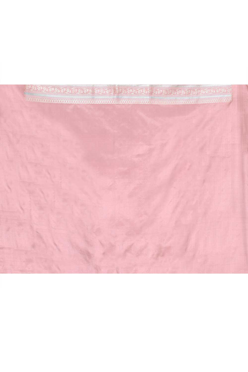 Rose Gold Pure Katan Silk Banarasi Handloom Saree With Kadhua Meena Boota Rose Gold Pure Katan Silk Banarasi Handloom Saree With Kadhua Meena Boota