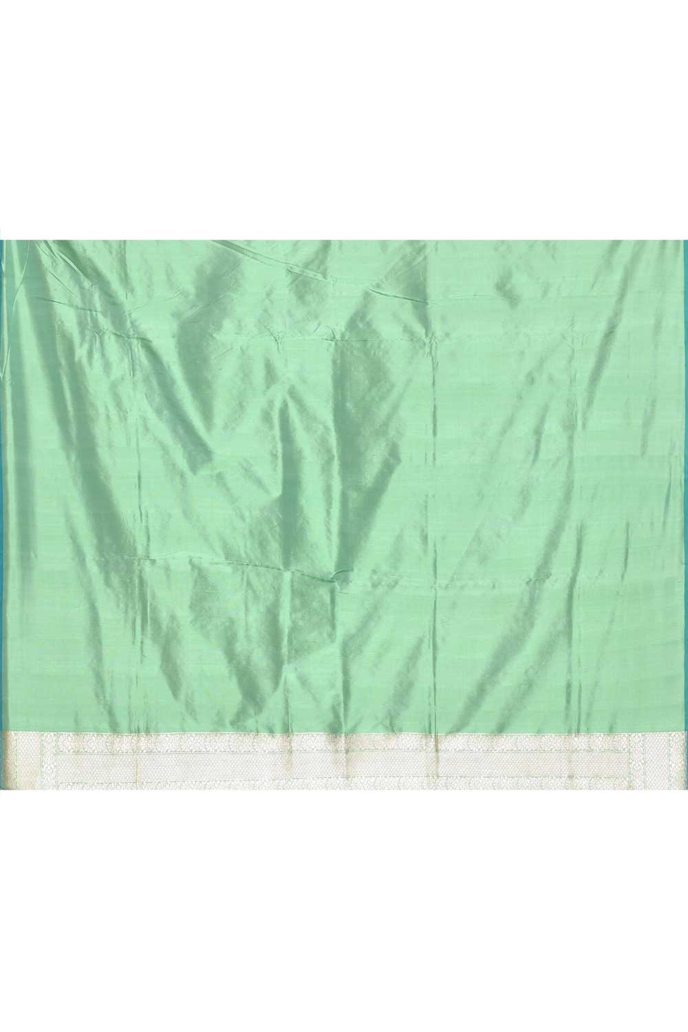 Sea Greenpure Katan Silk Banarasi Handloom Saree Sea Greenpure Katan Silk Banarasi Handloom Saree