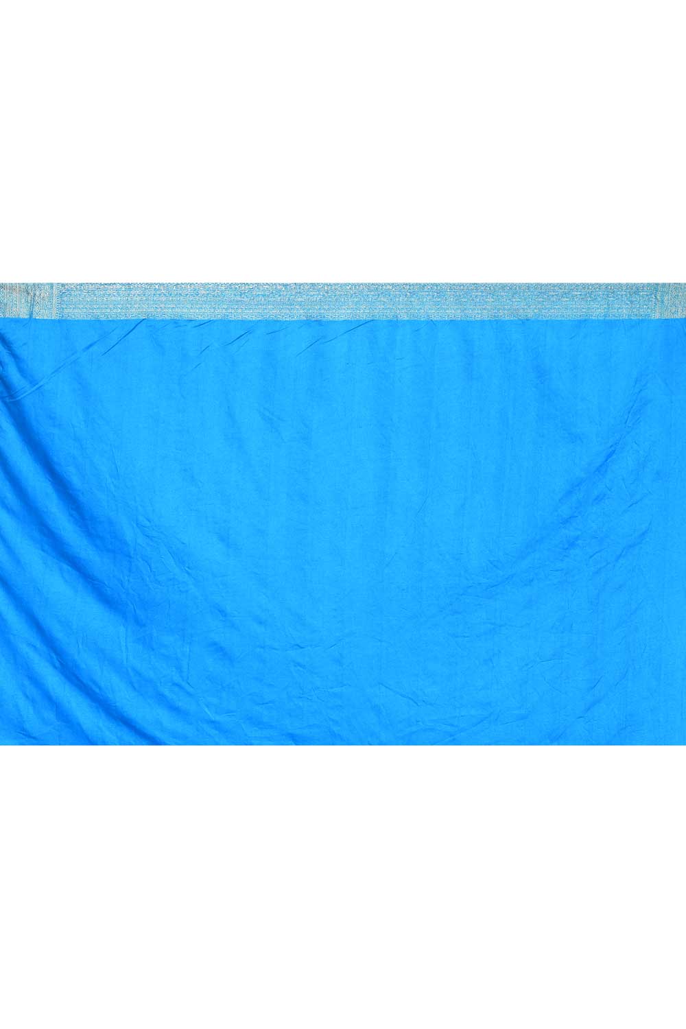 Dark Sky Blue Katan Mushru Satin Banarasi Handloom Saree With Allover  Booti Dark Sky Blue Katan Mushru Satin Banarasi Handloom Saree With Allover  Booti