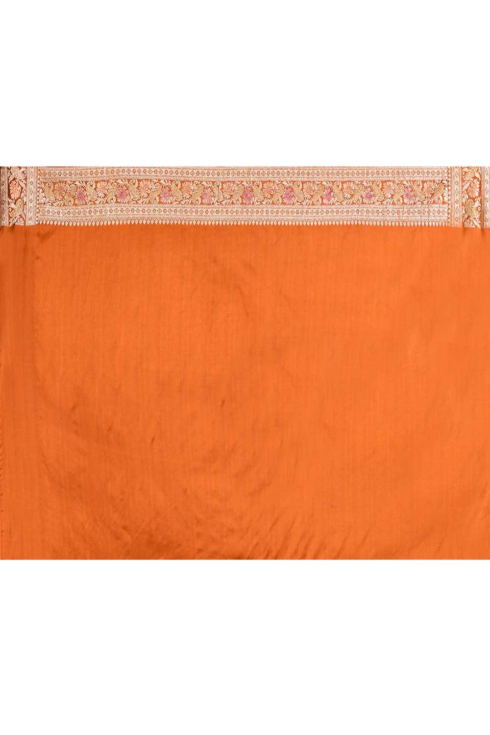 Banarasi Handloom Saree With Booti And Meenakari Border Banarasi Handloom Saree With Booti And Meenakari Border