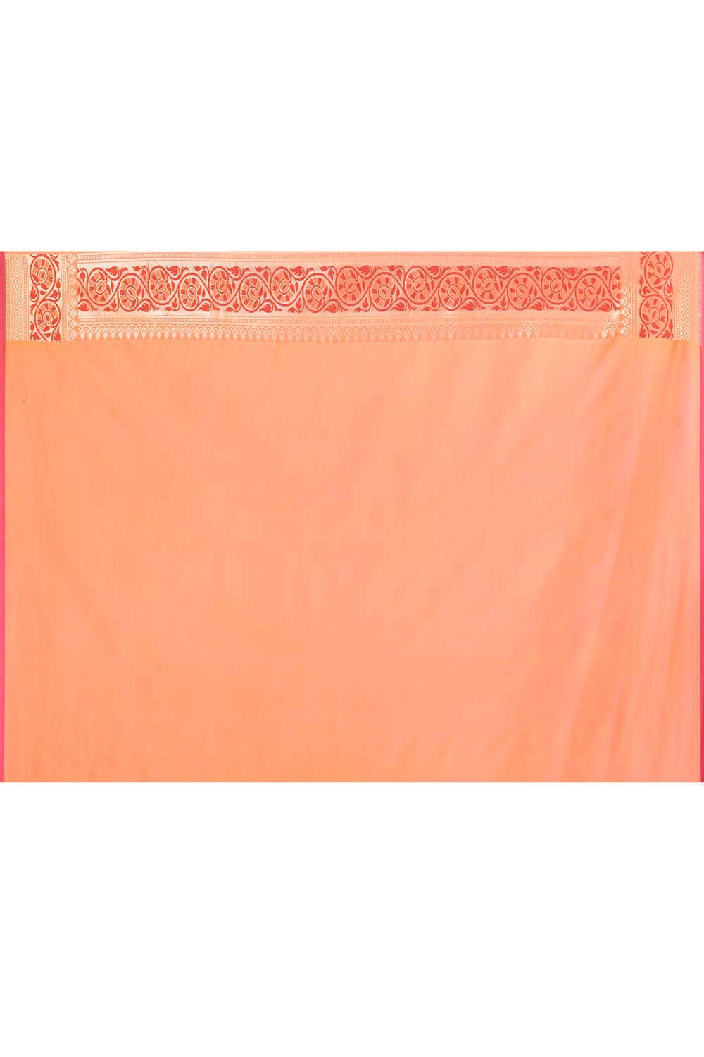 Mustard and Peach Pink Handloom Reshmi Tanchoi Banarasi Saree With Handwoven  Border Mustard and Peach Pink Handloom Reshmi Tanchoi Banarasi Saree With Handwoven  Border