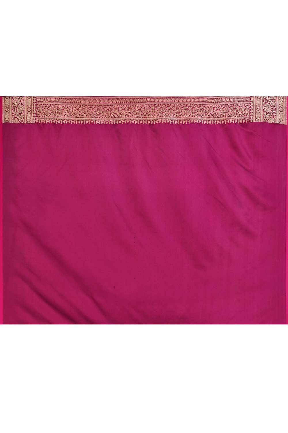 Magenta Pink Banarasi Saree With Blouse Magenta Pink Banarasi Saree With Blouse