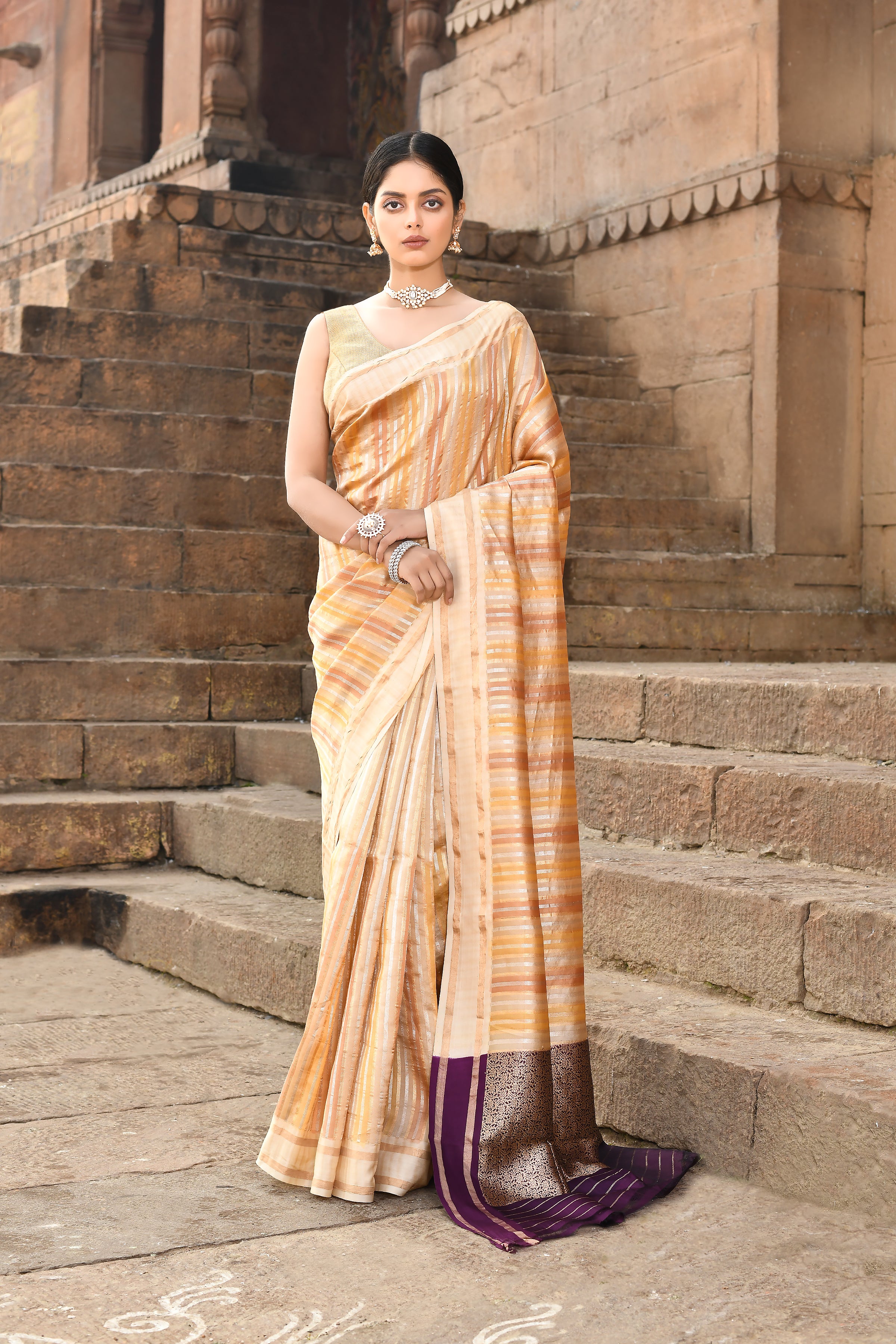 Pure Katan Silk Banarasi Handloom 'Rangkat' Saree Pure Katan Silk Banarasi Handloom 'Rangkat' Saree