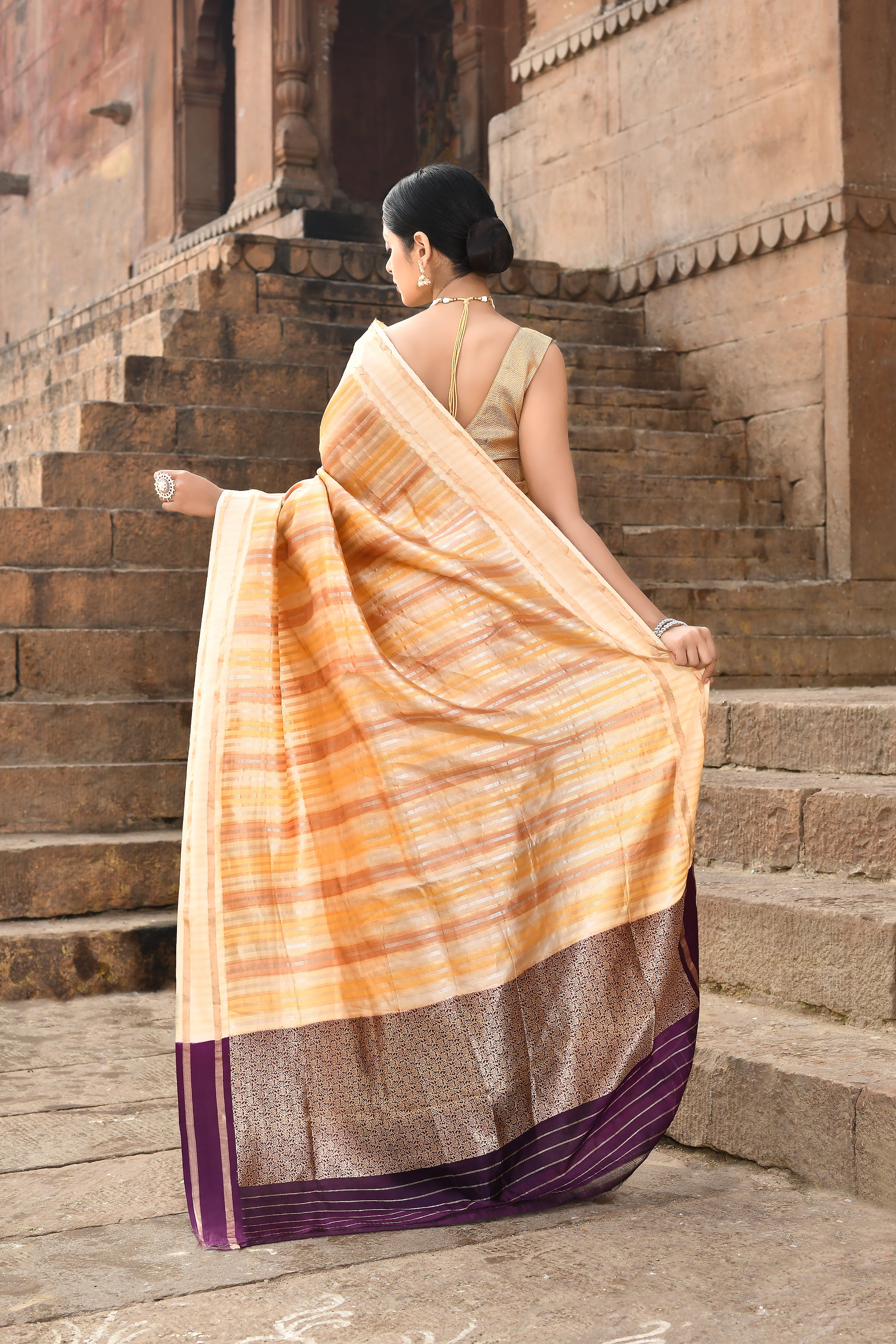 Pure Katan Silk Banarasi Handloom 'Rangkat' Saree Pure Katan Silk Banarasi Handloom 'Rangkat' Saree
