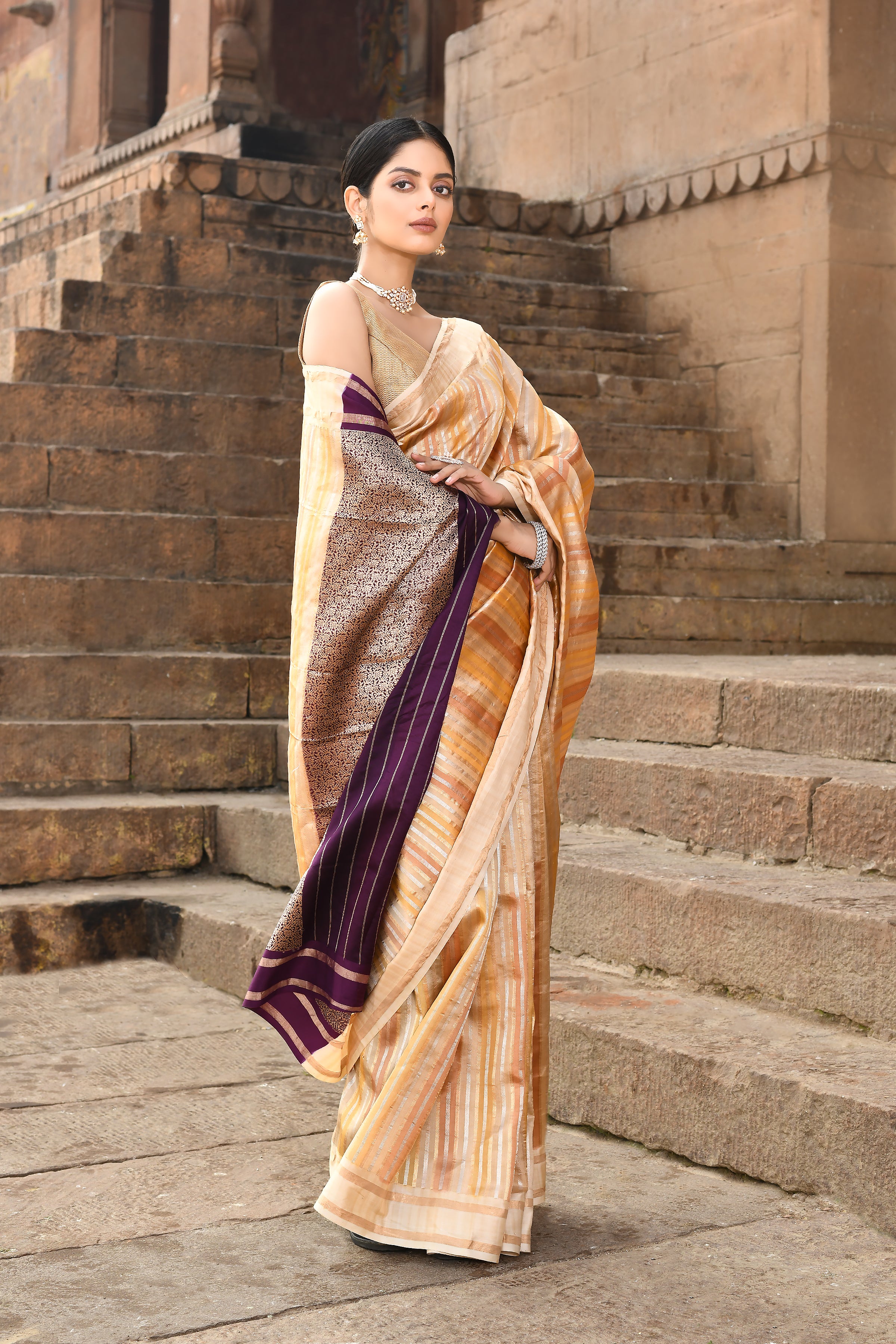 Pure Katan Silk Banarasi Handloom 'Rangkat' Saree Pure Katan Silk Banarasi Handloom 'Rangkat' Saree