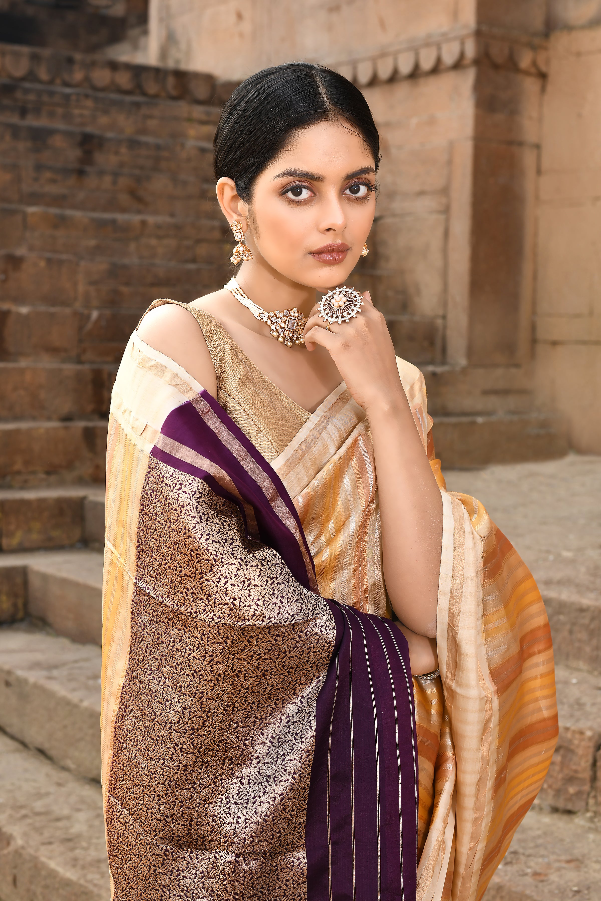 Pure Katan Silk Banarasi Handloom 'Rangkat' Saree Pure Katan Silk Banarasi Handloom 'Rangkat' Saree