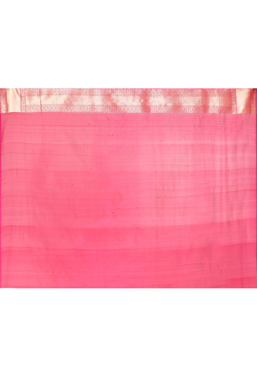 Bright Pink Pure Katan Georgette Silk Banarasi Handloom Saree Bright Pink Pure Katan Georgette Silk Banarasi Handloom Saree