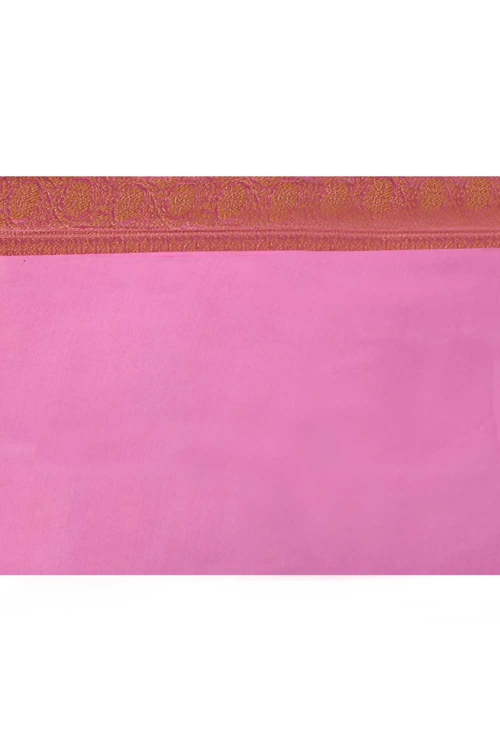 Lilac Pink Pure Crepe Georgette Banarasi Handloom Silk Saree Lilac Pink Pure Crepe Georgette Banarasi Handloom Silk Saree