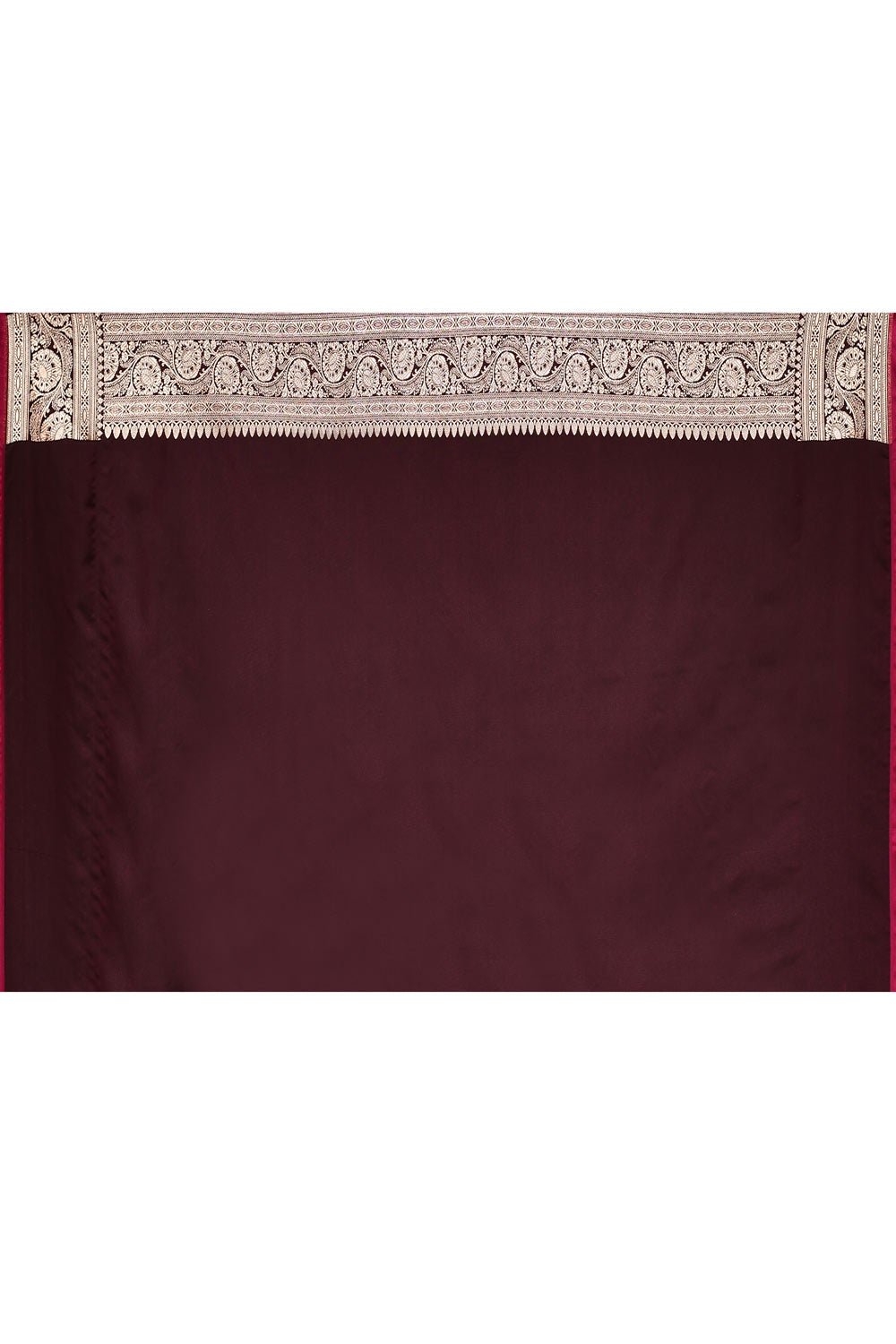 Cranberry Maroon Mushru Satin Semi Katan  Banarasi Handloom Silk Saree Cranberry Maroon Mushru Satin Semi Katan  Banarasi Handloom Silk Saree