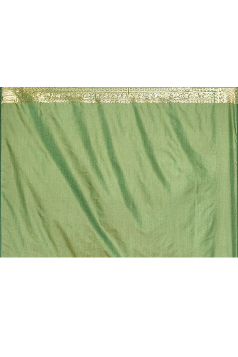 Firn Green Semi katan Mushru Satin Banarasi Handloom Silk Saree Firn Green Semi katan Mushru Satin Banarasi Handloom Silk Saree