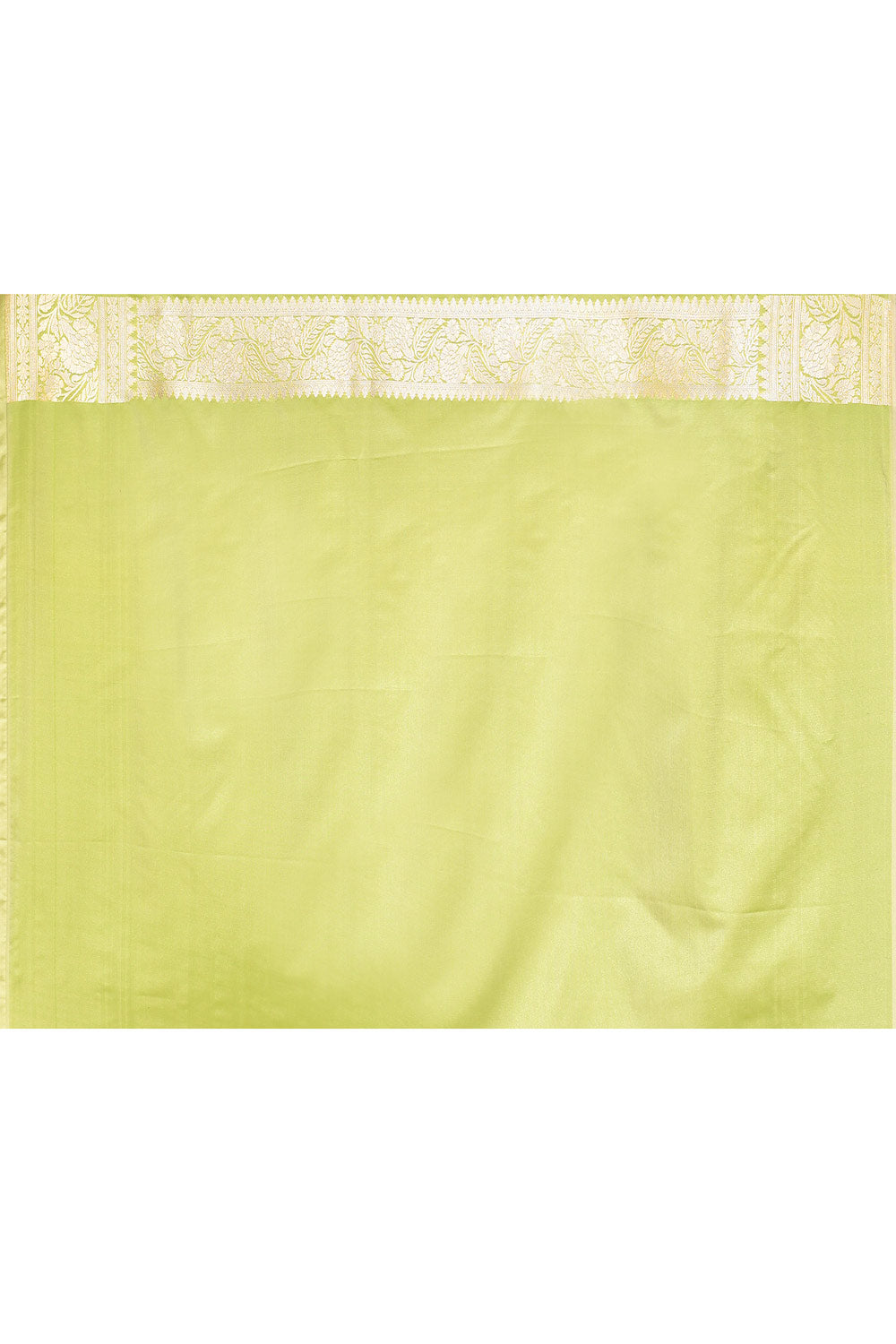 Parrot Green Semi Katan Mushru Satin Banarasi Handloom Silk Saree Parrot Green Semi Katan Mushru Satin Banarasi Handloom Silk Saree