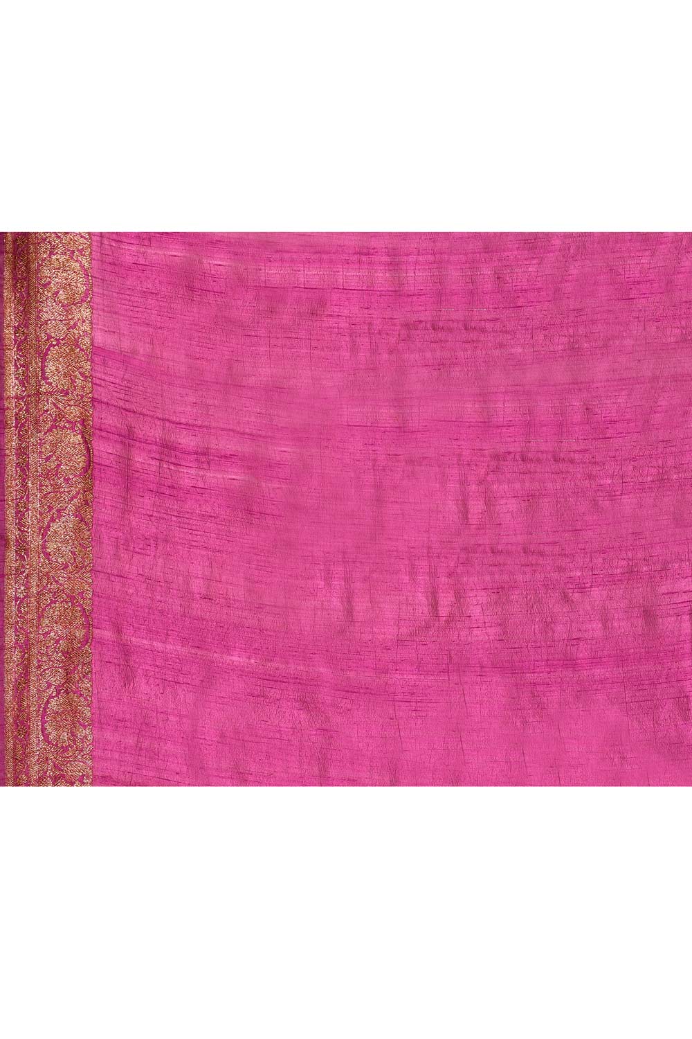 Magenta Pure Tussar Silk Banarasi Handloom Saree Magenta Pure Tussar Silk Banarasi Handloom Saree