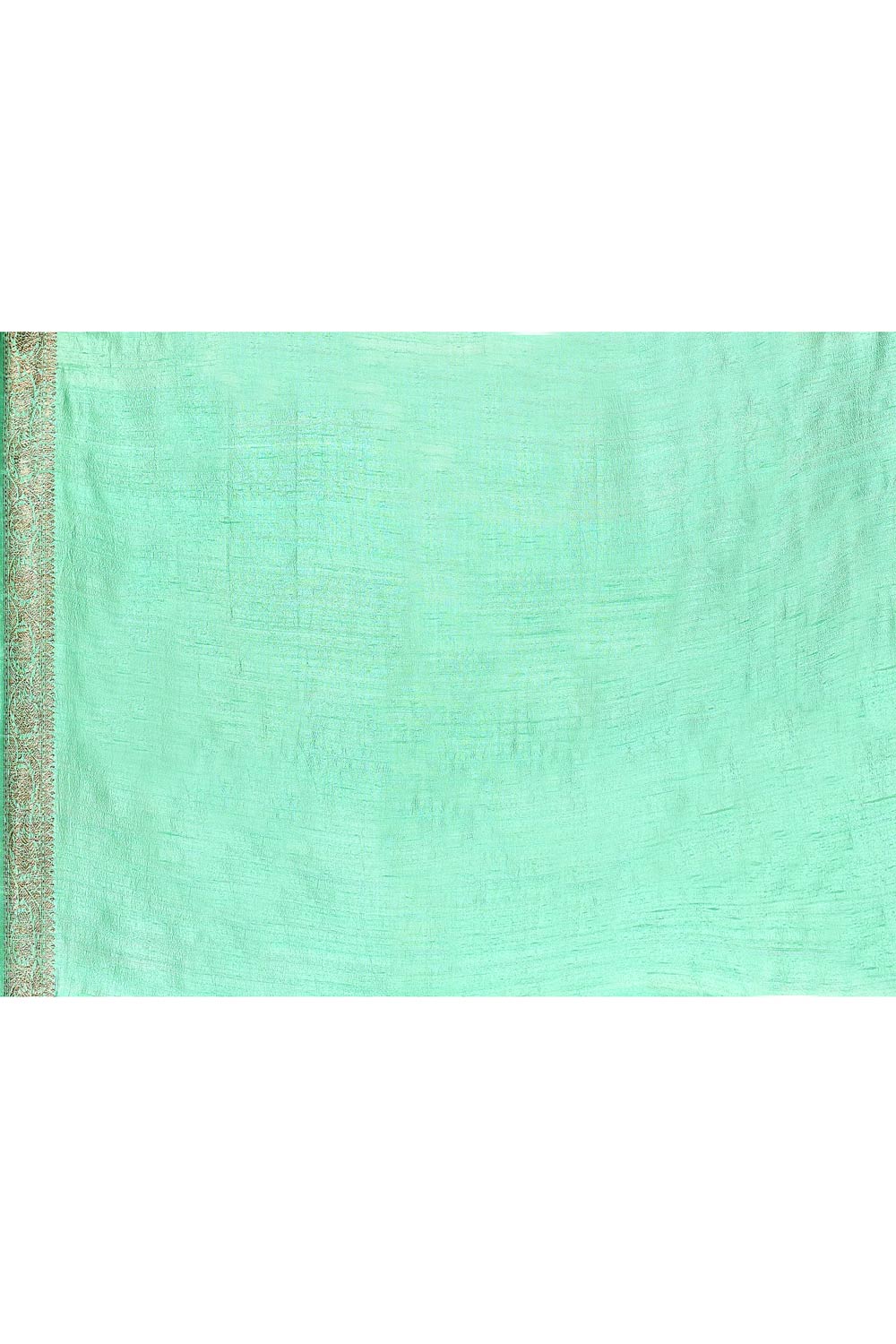 Charcoal Black - Seafoam Pure Tussar Silk Banarasi Handloom Silk Saree Charcoal Black - Seafoam Pure Tussar Silk Banarasi Handloom Silk Saree