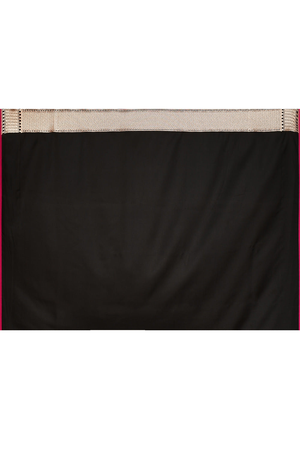 Black Semi Katan Silk Mushru Satin Banarasi Handloom Saree Black Semi Katan Silk Mushru Satin Banarasi Handloom Saree