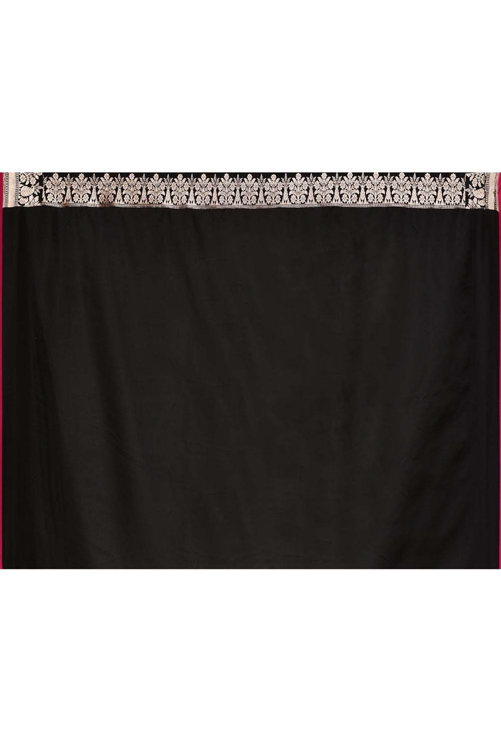 Black Semi Katan Mushru Satin Banarasi Handloom Silk Saree Black Semi Katan Mushru Satin Banarasi Handloom Silk Saree