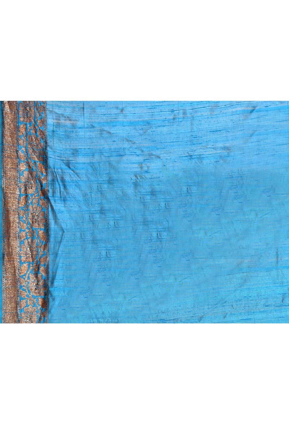 Blue-Pure Tussar Silk Banarasi Handloom Silk Saree Blue-Pure Tussar Silk Banarasi Handloom Silk Saree
