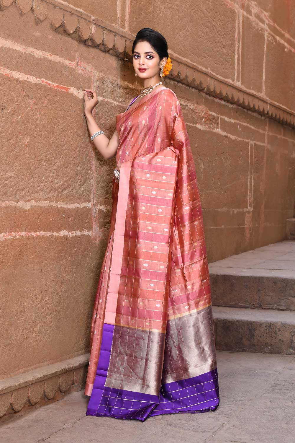 Pure Katan Silk Banarasi Handloom 'Rangkat' Saree Pure Katan Silk Banarasi Handloom 'Rangkat' Saree