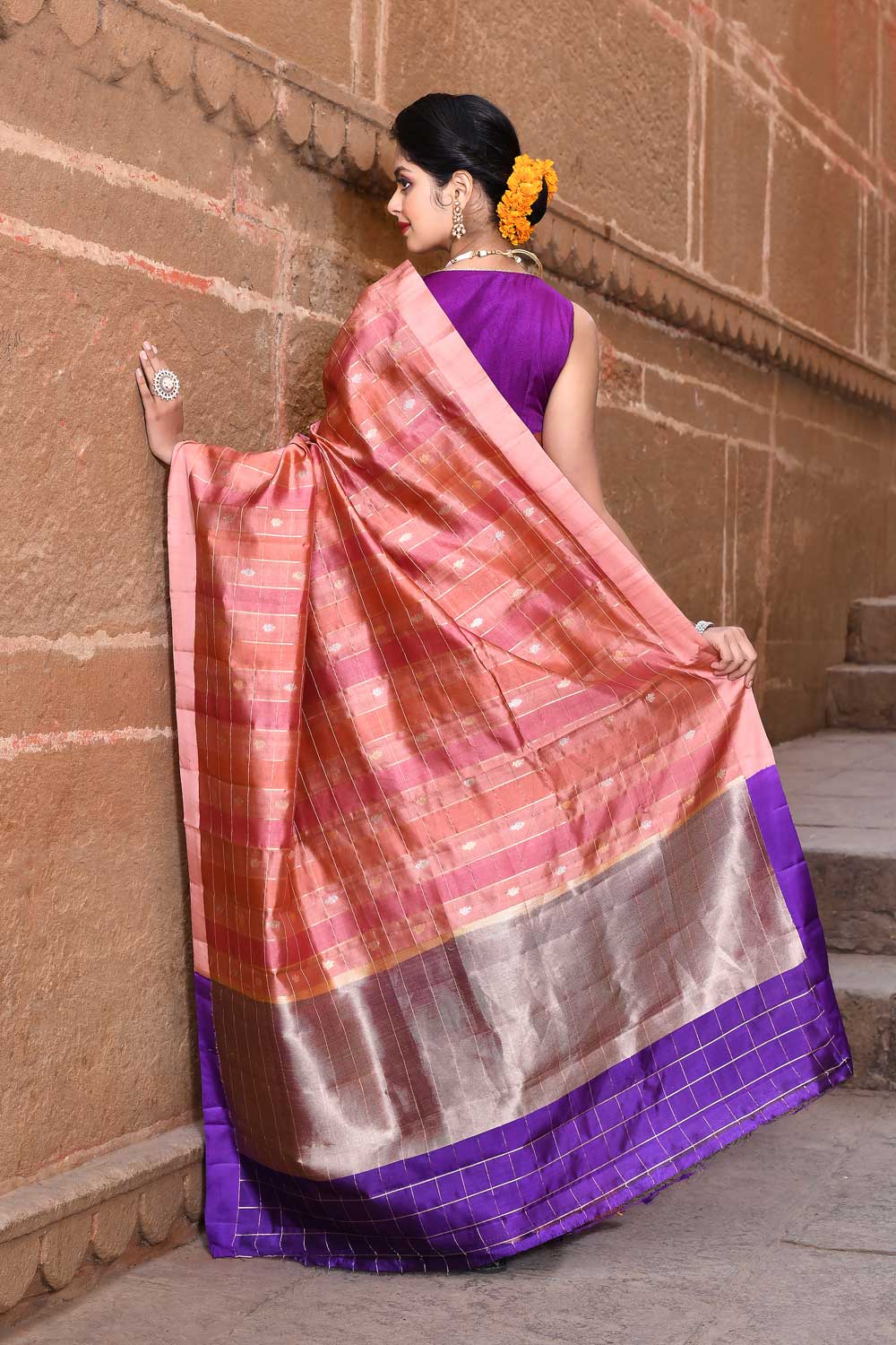 Pure Katan Silk Banarasi Handloom 'Rangkat' Saree Pure Katan Silk Banarasi Handloom 'Rangkat' Saree