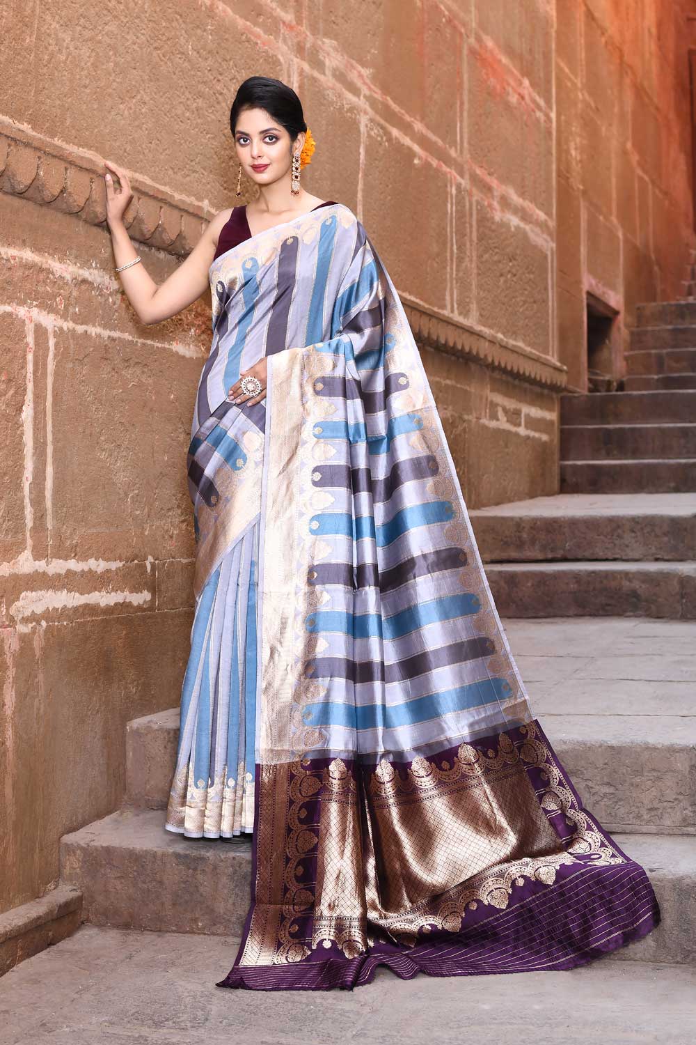Pure Katan Silk Banarasi Handloom 'Rangkat' Saree Pure Katan Silk Banarasi Handloom 'Rangkat' Saree