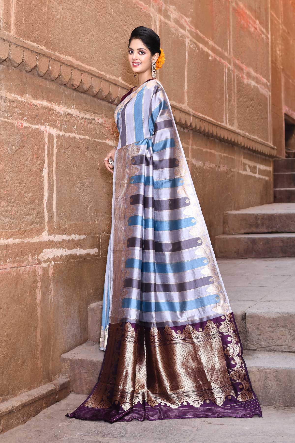 Pure Katan Silk Banarasi Handloom 'Rangkat' Saree Pure Katan Silk Banarasi Handloom 'Rangkat' Saree