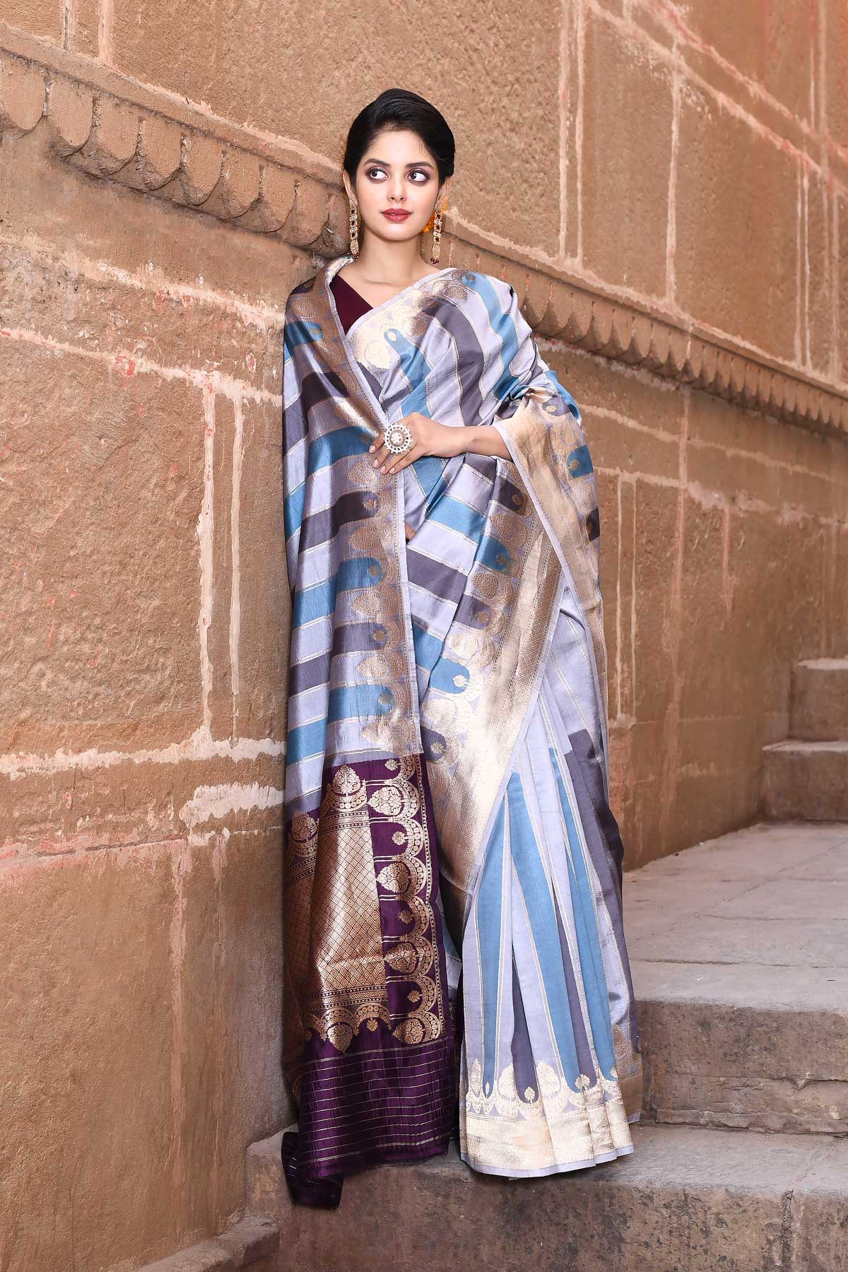 Pure Katan Silk Banarasi Handloom 'Rangkat' Saree Pure Katan Silk Banarasi Handloom 'Rangkat' Saree