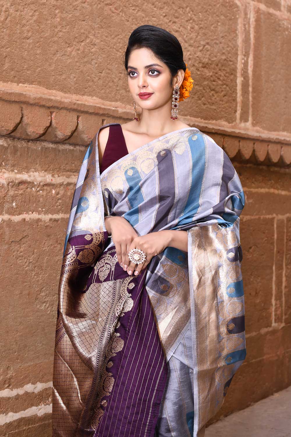 Pure Katan Silk Banarasi Handloom 'Rangkat' Saree Pure Katan Silk Banarasi Handloom 'Rangkat' Saree