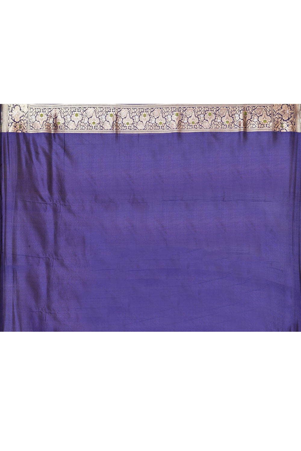 Navy Blue Pure Katan Banarasi Handloom Silk Saree Navy Blue Pure Katan Banarasi Handloom Silk Saree