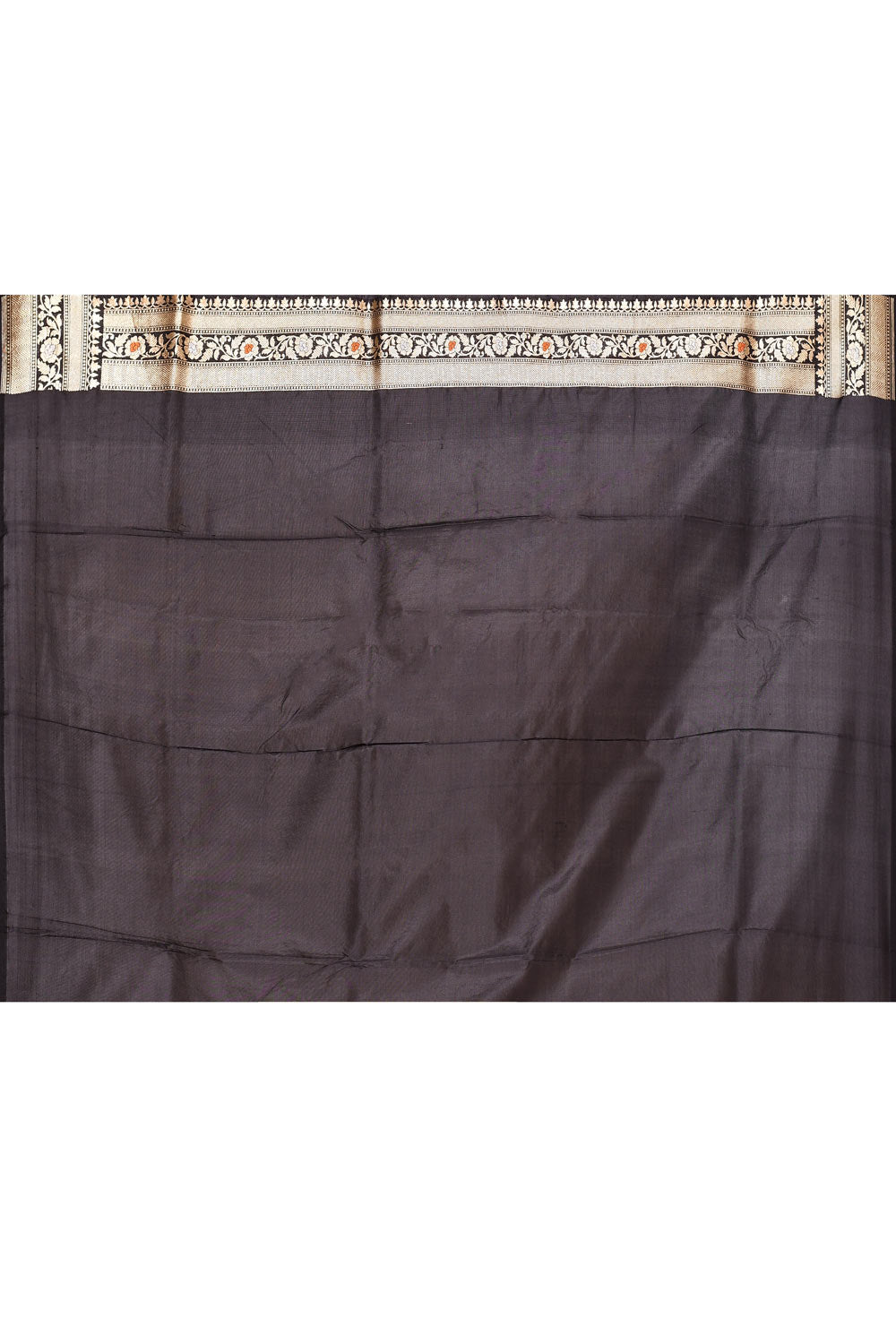 Black Pure Katan Banarasi Handloom Silk Saree Black Pure Katan Banarasi Handloom Silk Saree