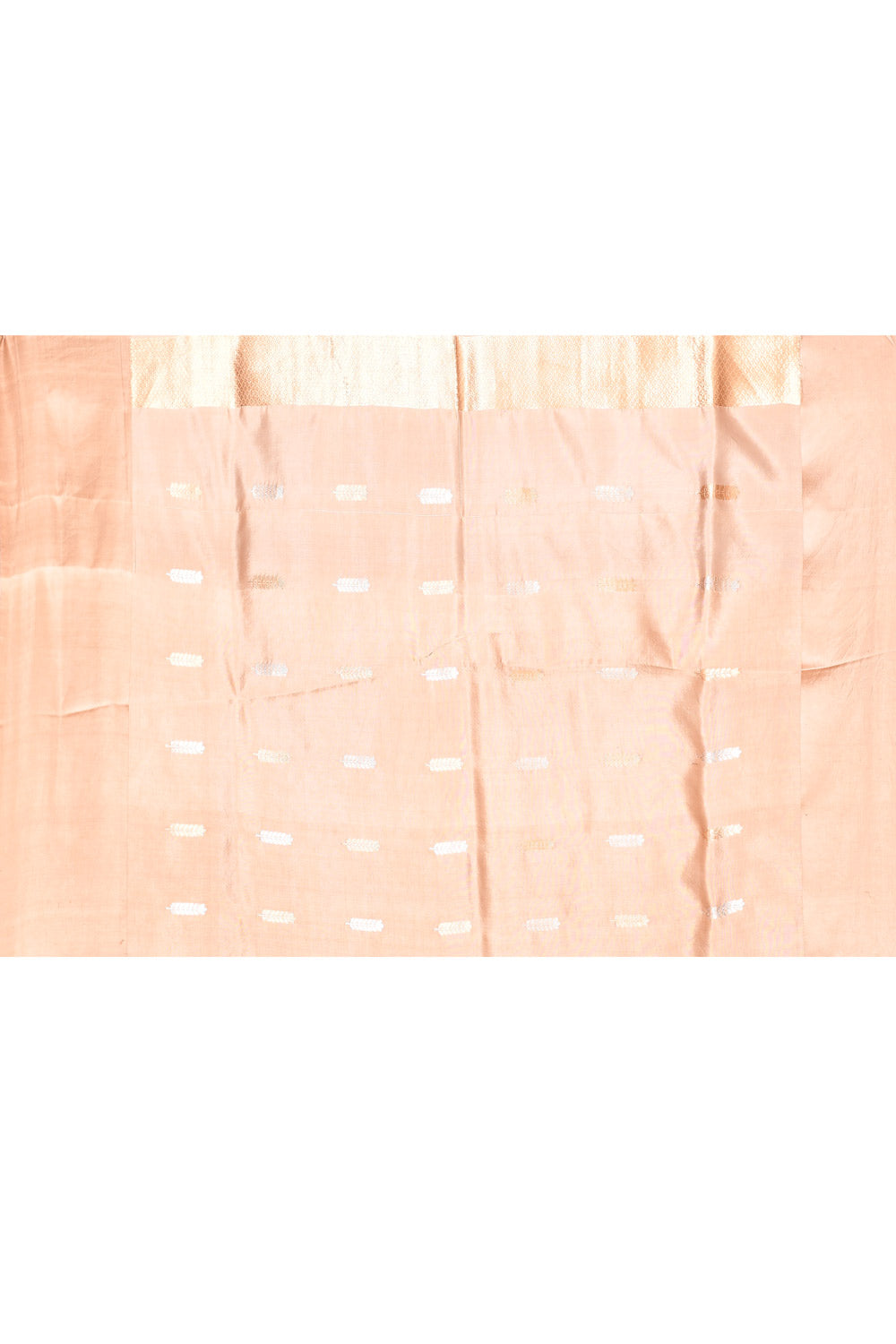 Peach Pure Katan Silk Banarasi Handloom Saree Peach Pure Katan Silk Banarasi Handloom Saree