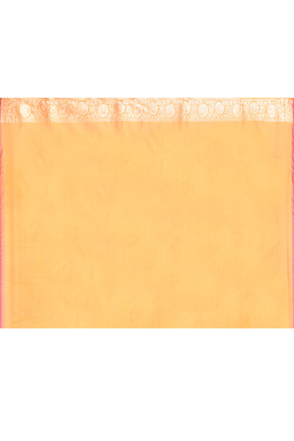 Orange Pure Katan Silk Banarasi Handloom Saree Orange Pure Katan Silk Banarasi Handloom Saree