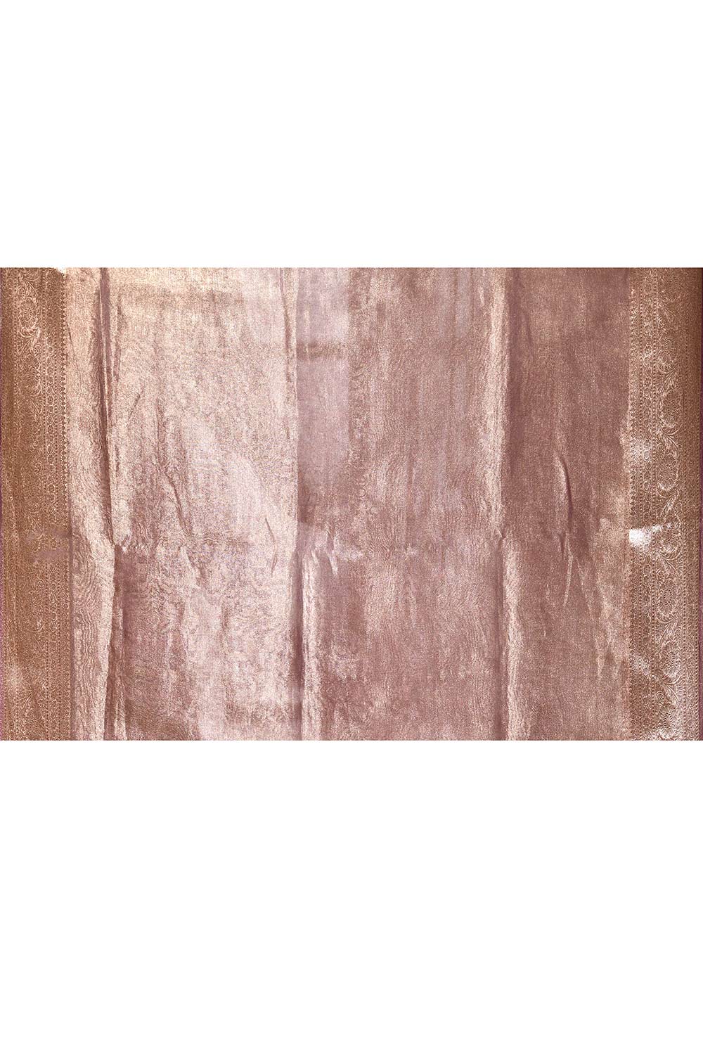 'Old Mauve-Pink' Pure Kora Silk Tissue Banarasi Handloom Saree 'Old Mauve-Pink' Pure Kora Silk Tissue Banarasi Handloom Saree