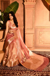 Pure Kora Silk Tissue Banarasi Handloom Sarees