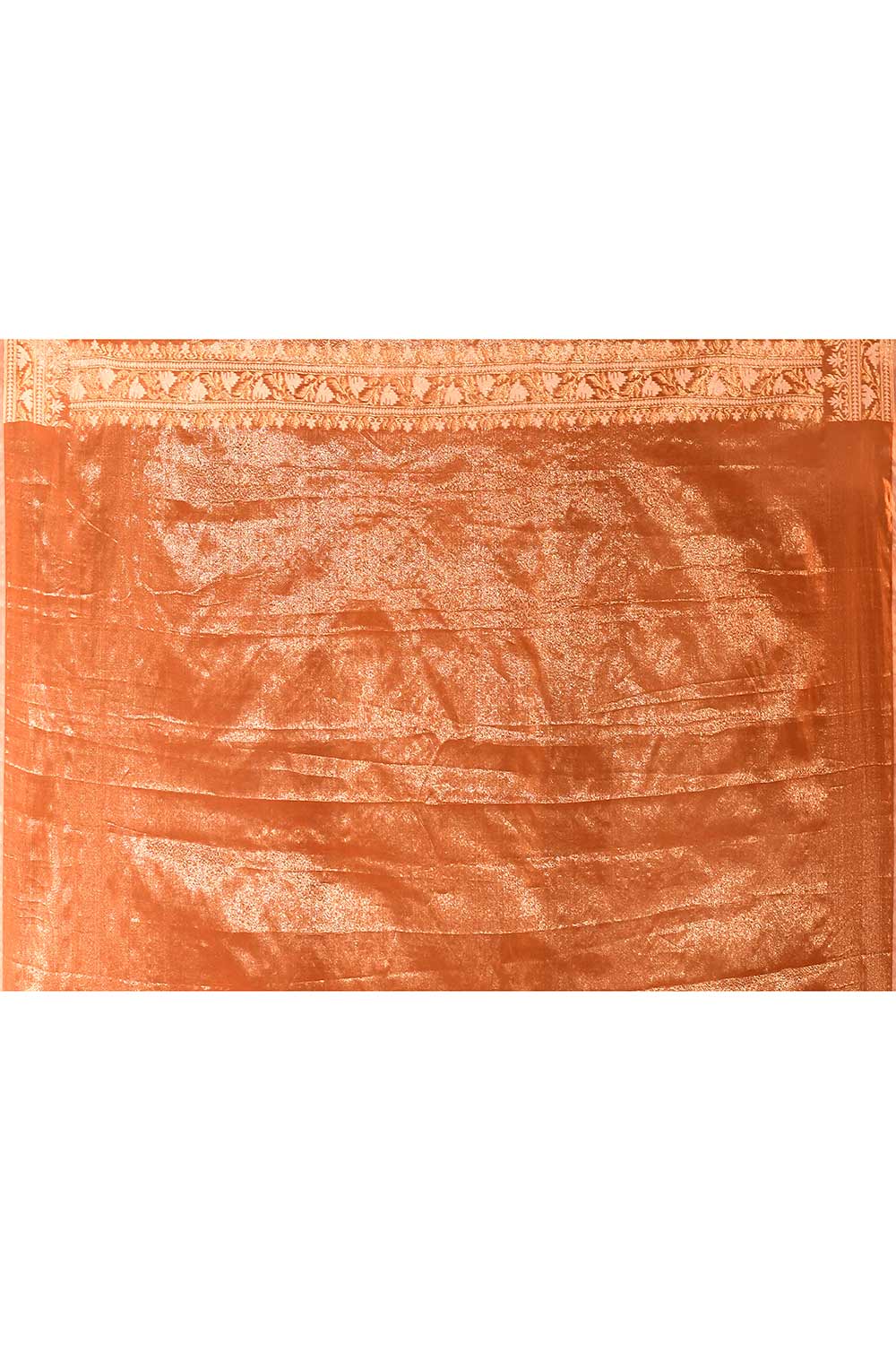 Coral Peach Banarasi Tissue Handloom Sarees Coral Peach Banarasi Tissue Handloom Sarees