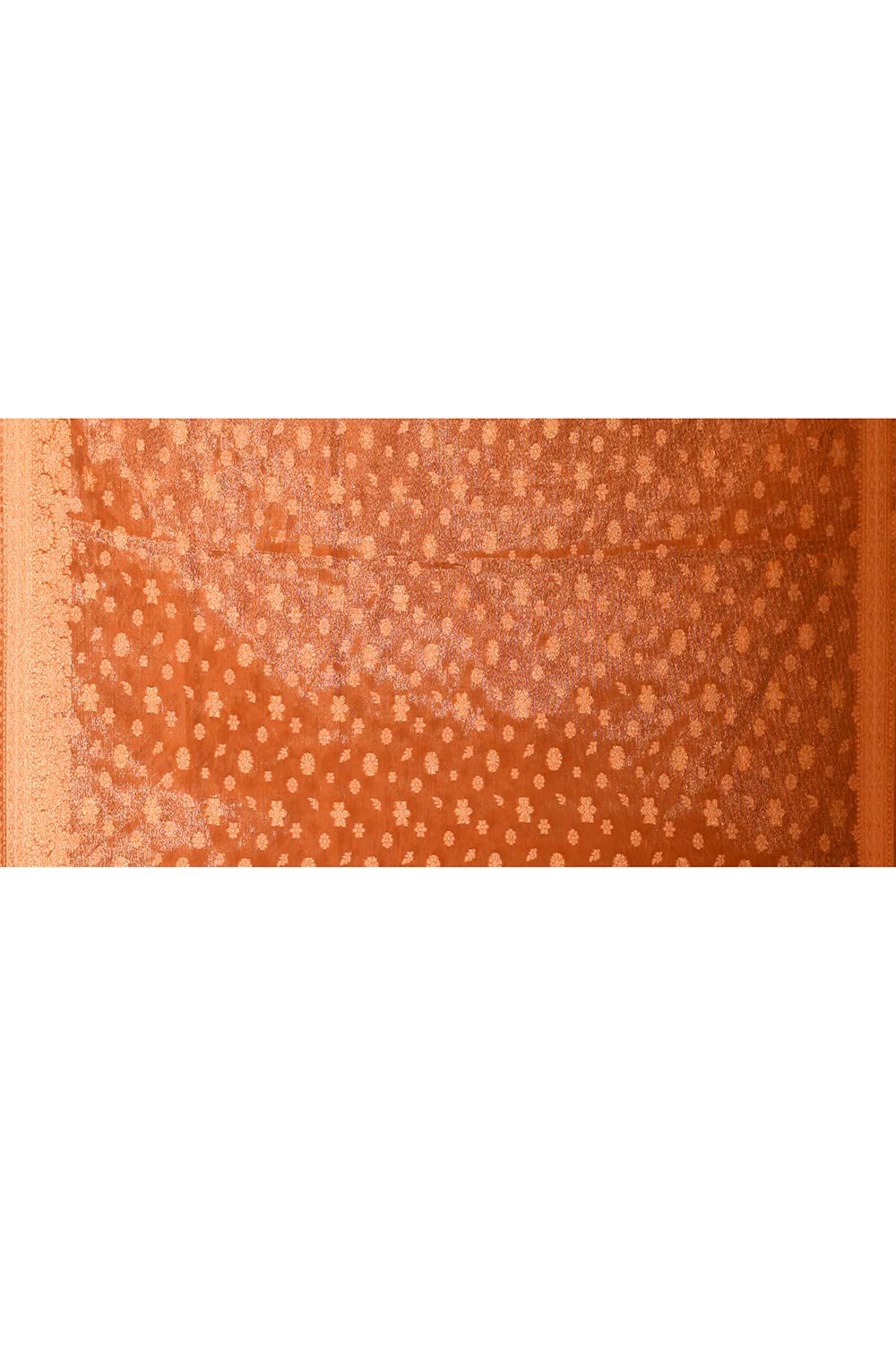 Coral Peach Banarasi Tissue Handloom Saree Coral Peach Banarasi Tissue Handloom Saree