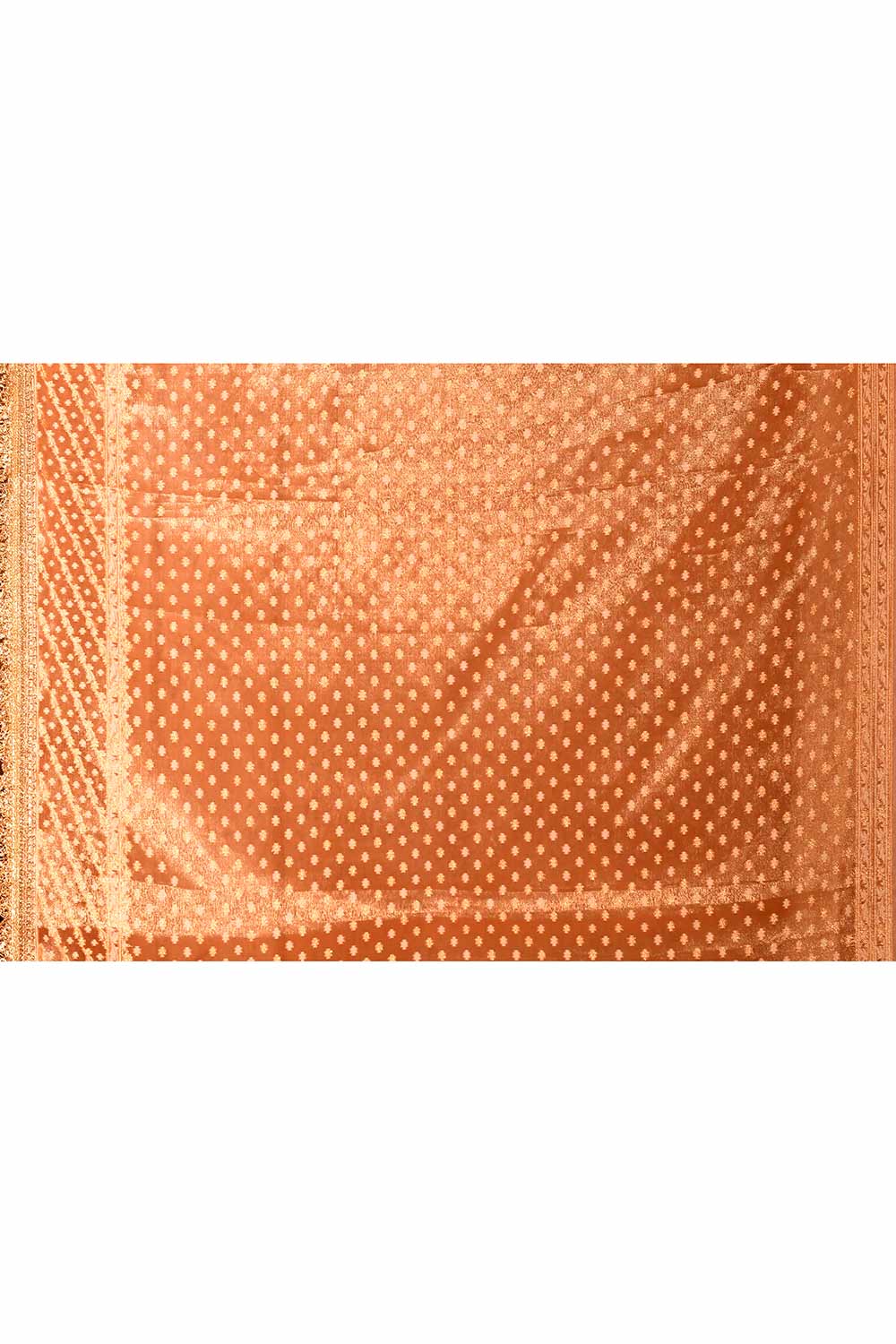 Coral Peach Banarasi Tissue Handloom Saree Coral Peach Banarasi Tissue Handloom Saree