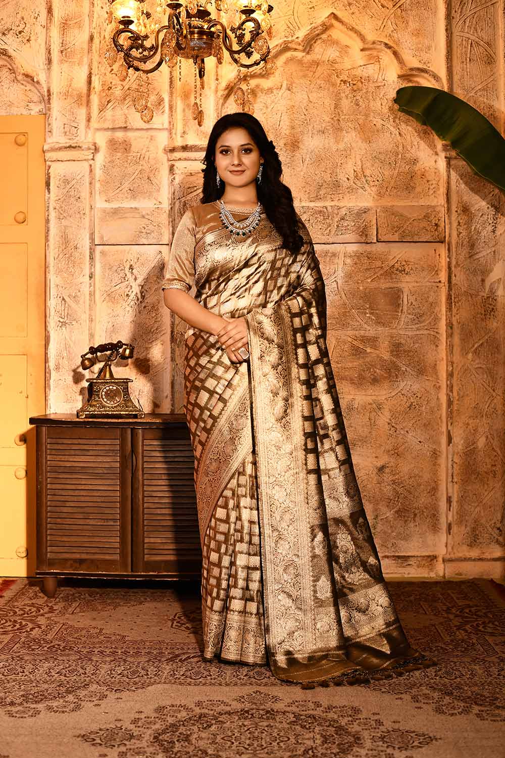 Metallic Banarasi Tissue Handloom Saree Metallic Banarasi Tissue Handloom Saree