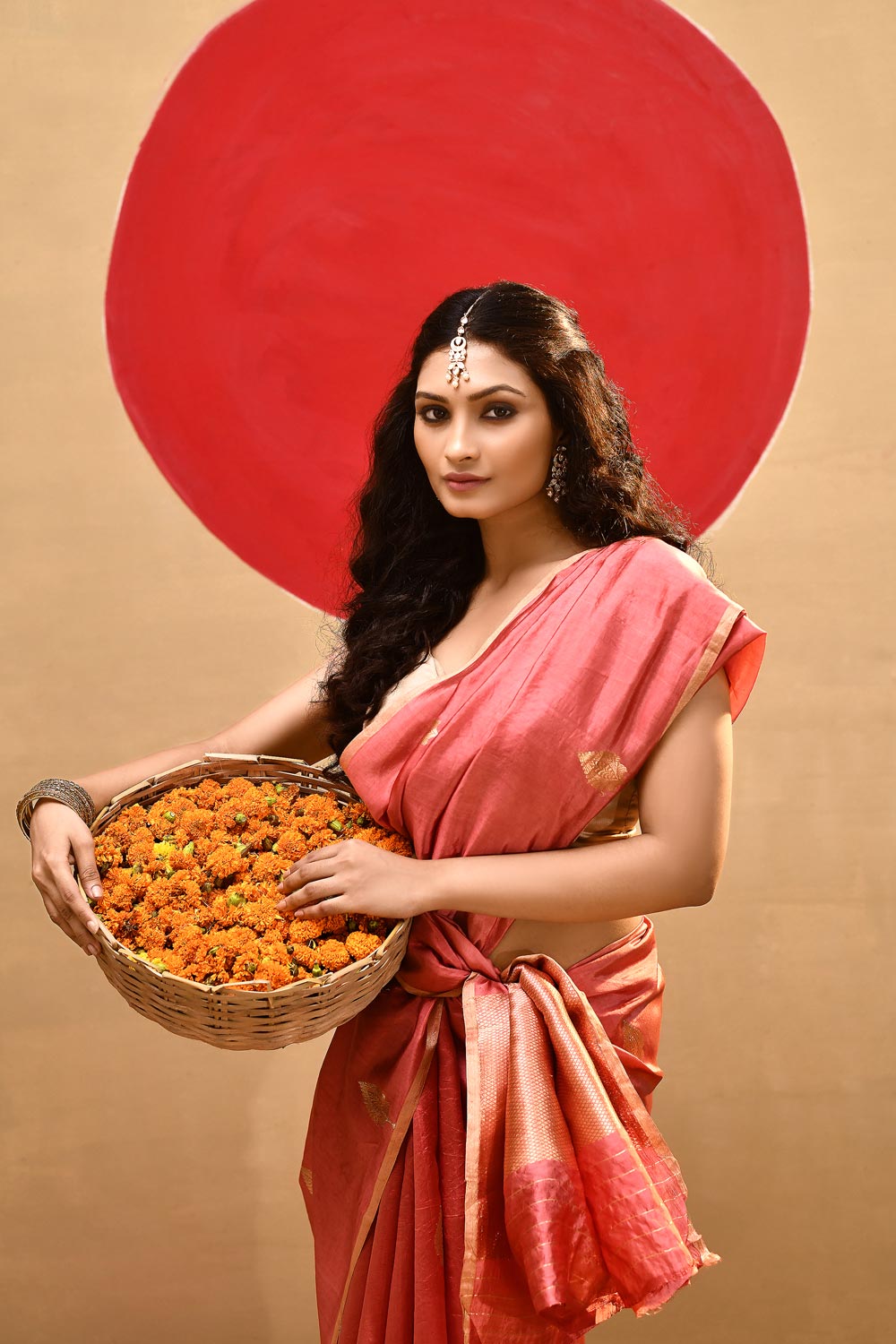 'Lily' Rosy Pink Pure Katan Silk Kadhua Banarasi Handloom Saree 'Lily' Rosy Pink Pure Katan Silk Kadhua Banarasi Handloom Saree