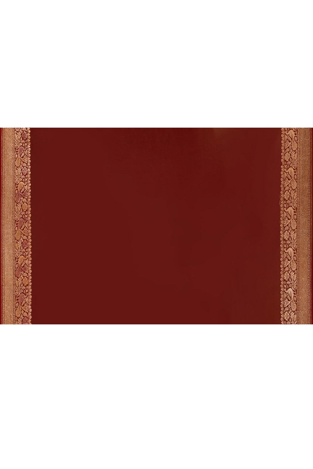 'Pride of Kashi' Shikargah Elegance Royal Maroon Pure Khaddi Georgette Banarasi Handloom Saree 'Pride of Kashi' Shikargah Elegance Royal Maroon Pure Khaddi Georgette Banarasi Handloom Saree