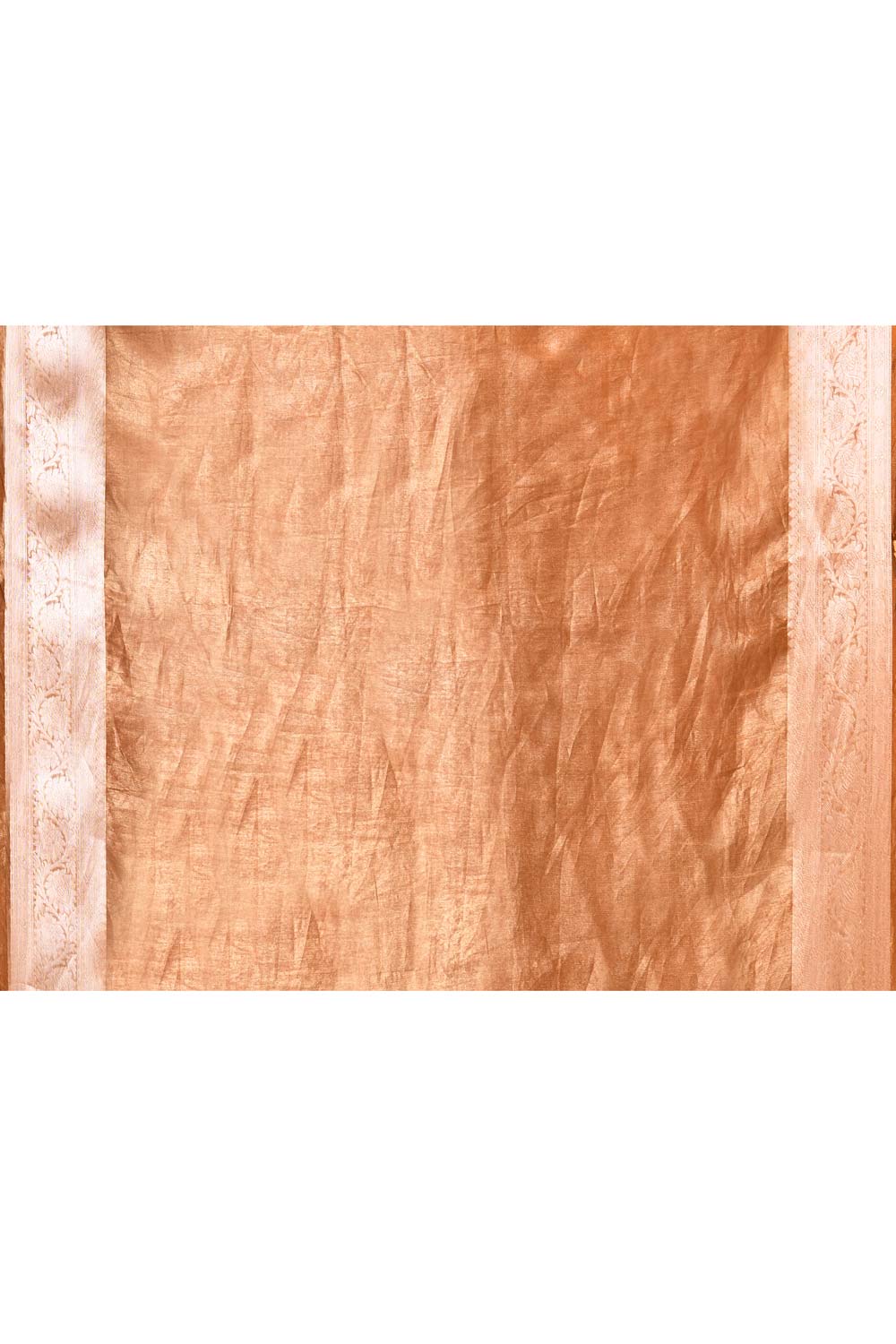 'Taringini' Copper -Gold Pure Diamond Iktara Tissue Banarasi Handloom Saree 'Taringini' Copper -Gold Pure Diamond Iktara Tissue Banarasi Handloom Saree