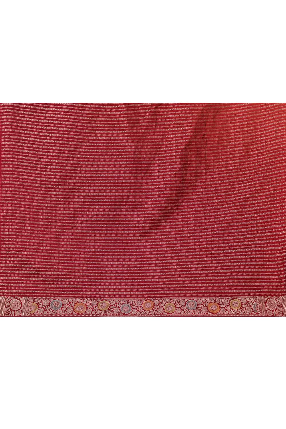 'Nayantara' Maroon Mushru Satin Meenakari Banarasi Handloom Saree 'Nayantara' Maroon Mushru Satin Meenakari Banarasi Handloom Saree