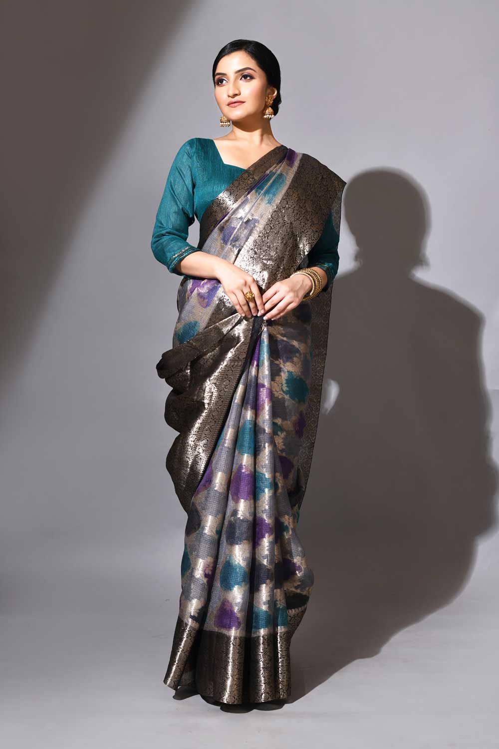 Rangkat Pure Kota Check Banarasi Handloom Saree Rangkat Pure Kota Check Banarasi Handloom Saree
