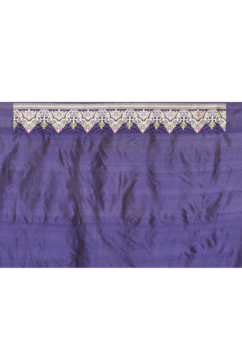'Neelkari' Deep Blue Pure Katan Silk Banarasi Handloom Saree with Kadhua Meenakari Boota and Border 'Neelkari' Deep Blue Pure Katan Silk Banarasi Handloom Saree with Kadhua Meenakari Boota and Border
