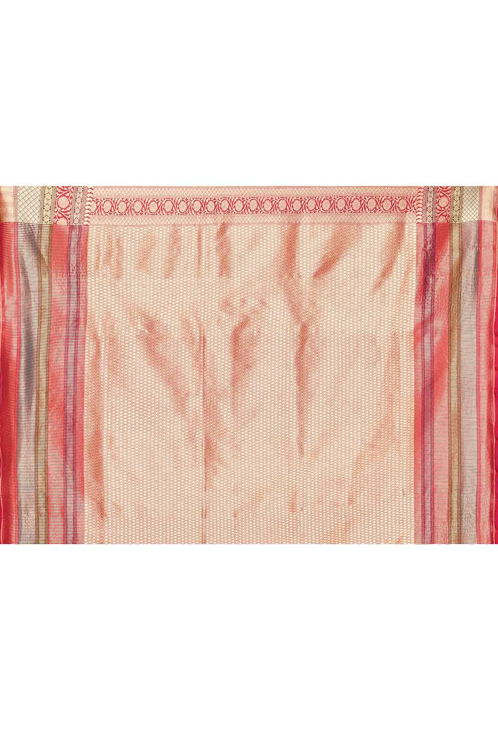 'Gulzar' Deep Magenta Pink Pure Katan Silk Banarasi Handloom Saree 'Gulzar' Deep Magenta Pink Pure Katan Silk Banarasi Handloom Saree